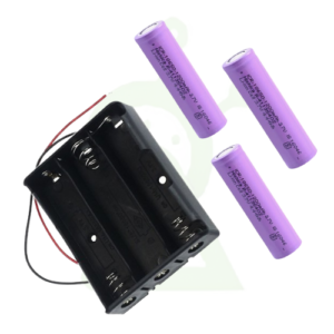Combo - 3 Cell 18650 Rechargeable Li-ion Battery with 3 Cell Battery Holder